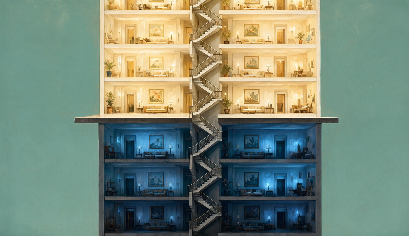 One building, two worlds: class can divide people who share the same culture
